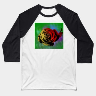 Pop art, rose green, yellow, red Baseball T-Shirt